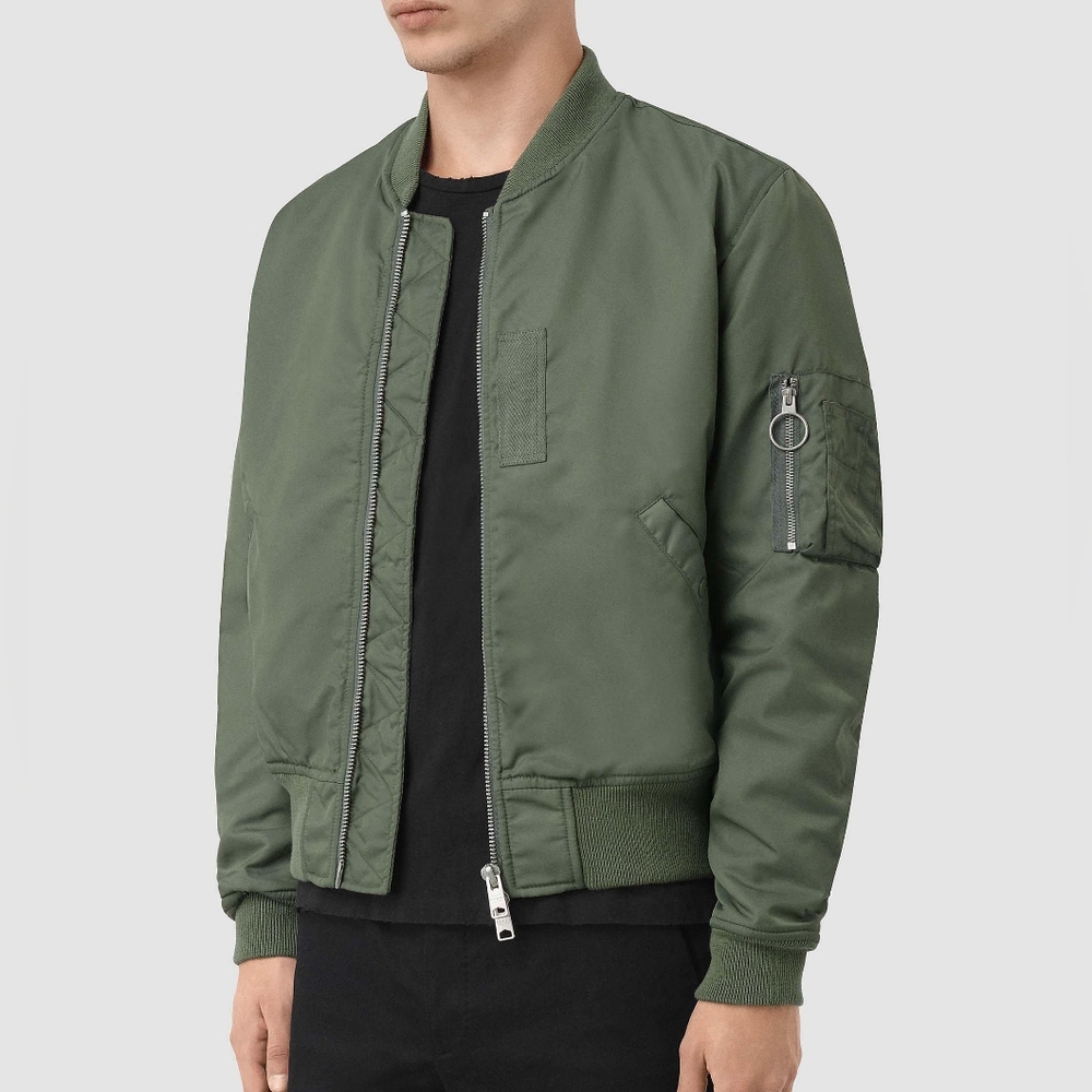 SOLD: Allsaints Green Bomber Jacket